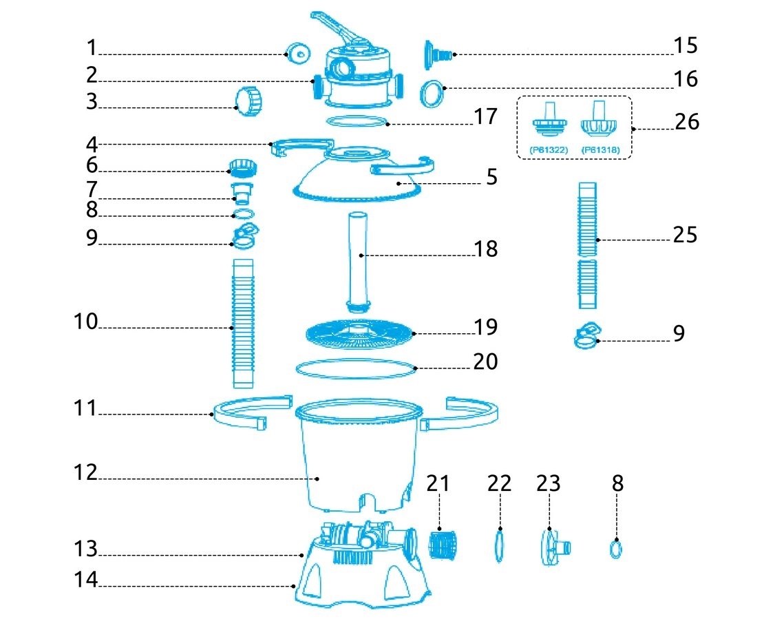 O-kroužek ventil/nádoba pro filtraci Prostar 2 | 10624102